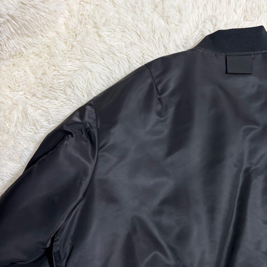 【極美品】UNIQLO +J ハイブリッドダウンオーバーサイズMA-1 ブラック