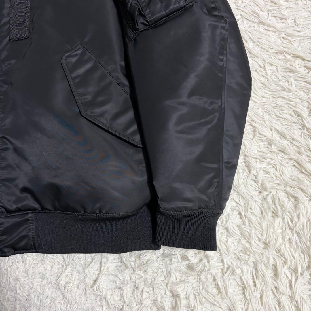 【極美品】UNIQLO +J ハイブリッドダウンオーバーサイズMA-1 ブラック