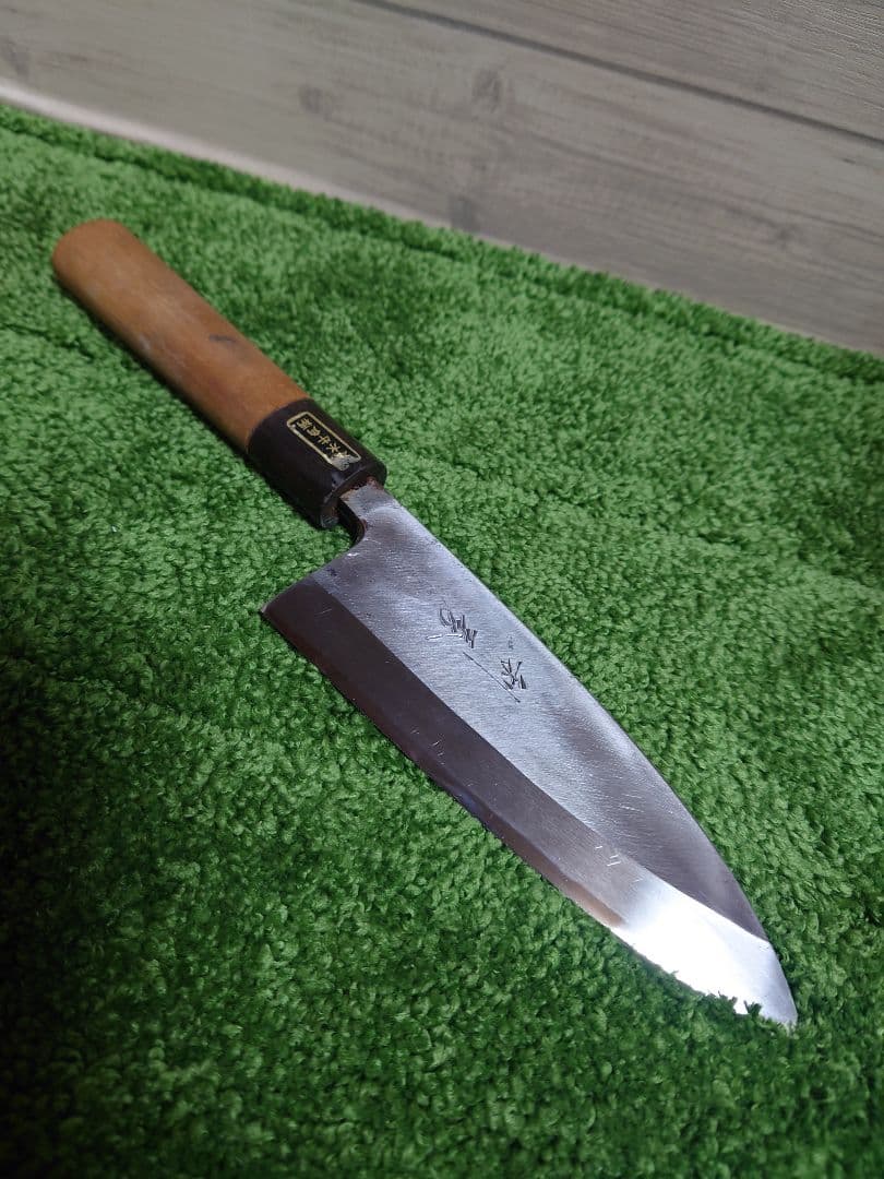 佐藤晋一郎 利秀作 出刃包丁 150mm 水牛柄