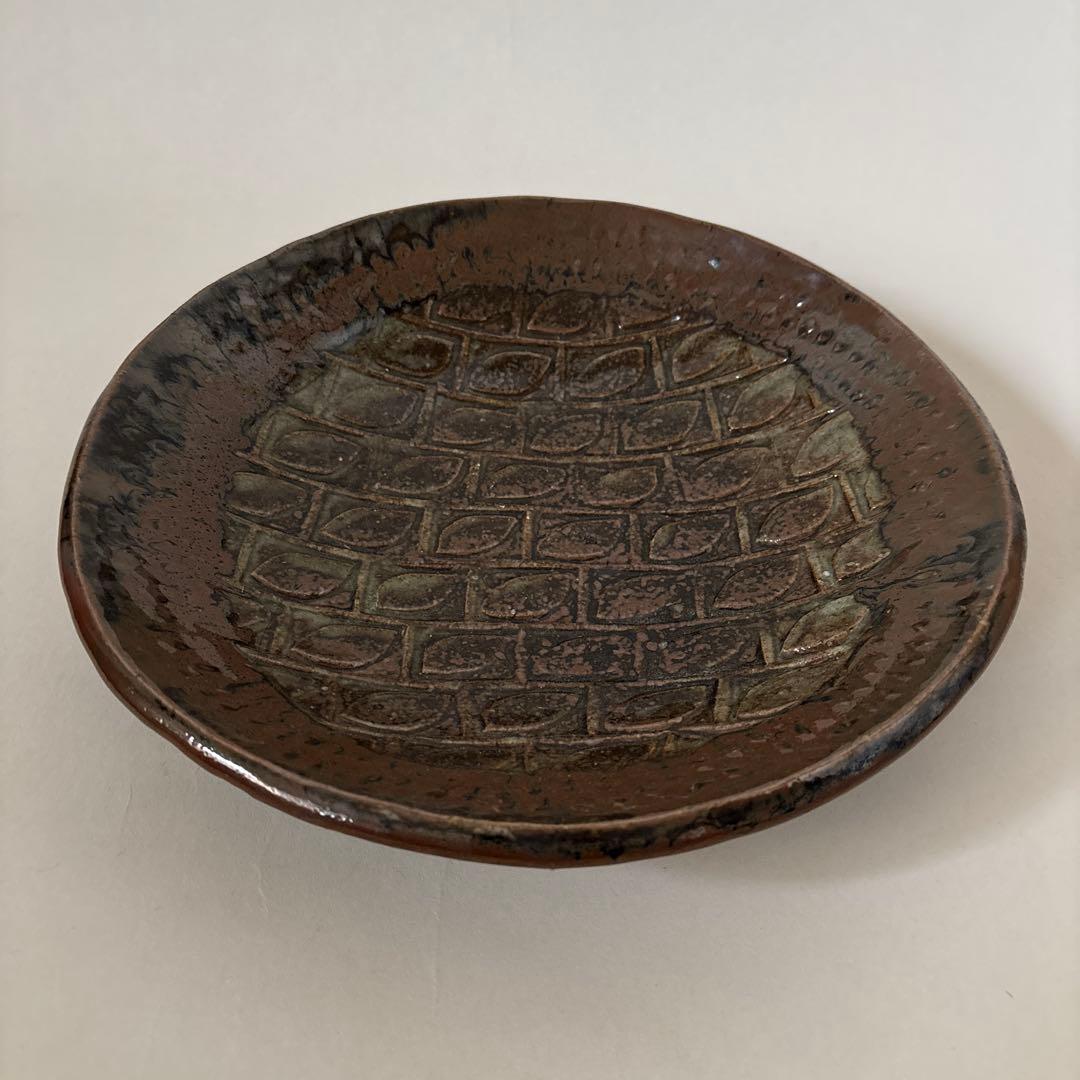 武内晴二郎　紋押皿 飾り皿 鉢 民芸 民藝