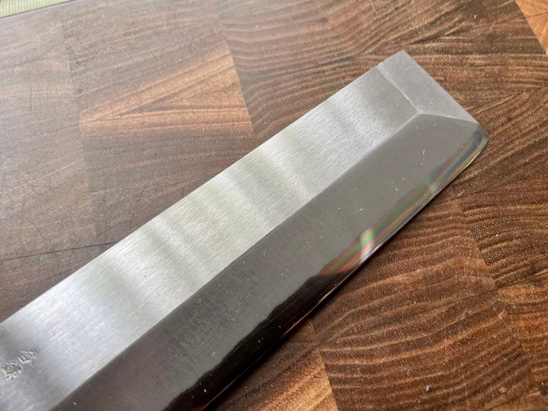 正本 総本店 薄刃 包丁 玉白鋼 195mm 和包丁　本職　白紙
