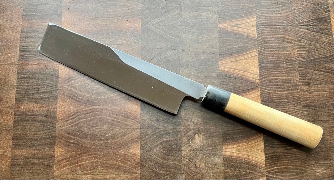 正本 総本店 薄刃 包丁 玉白鋼 195mm 和包丁　本職　白紙