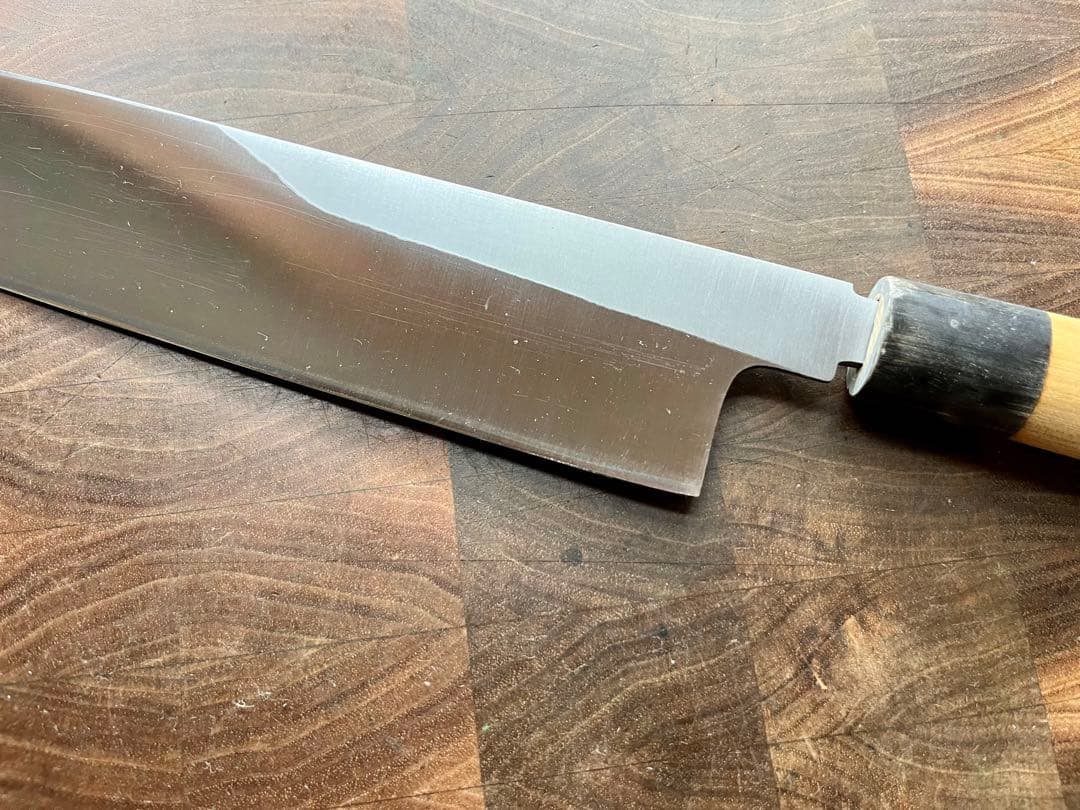 正本 総本店 薄刃 包丁 玉白鋼 195mm 和包丁　本職　白紙