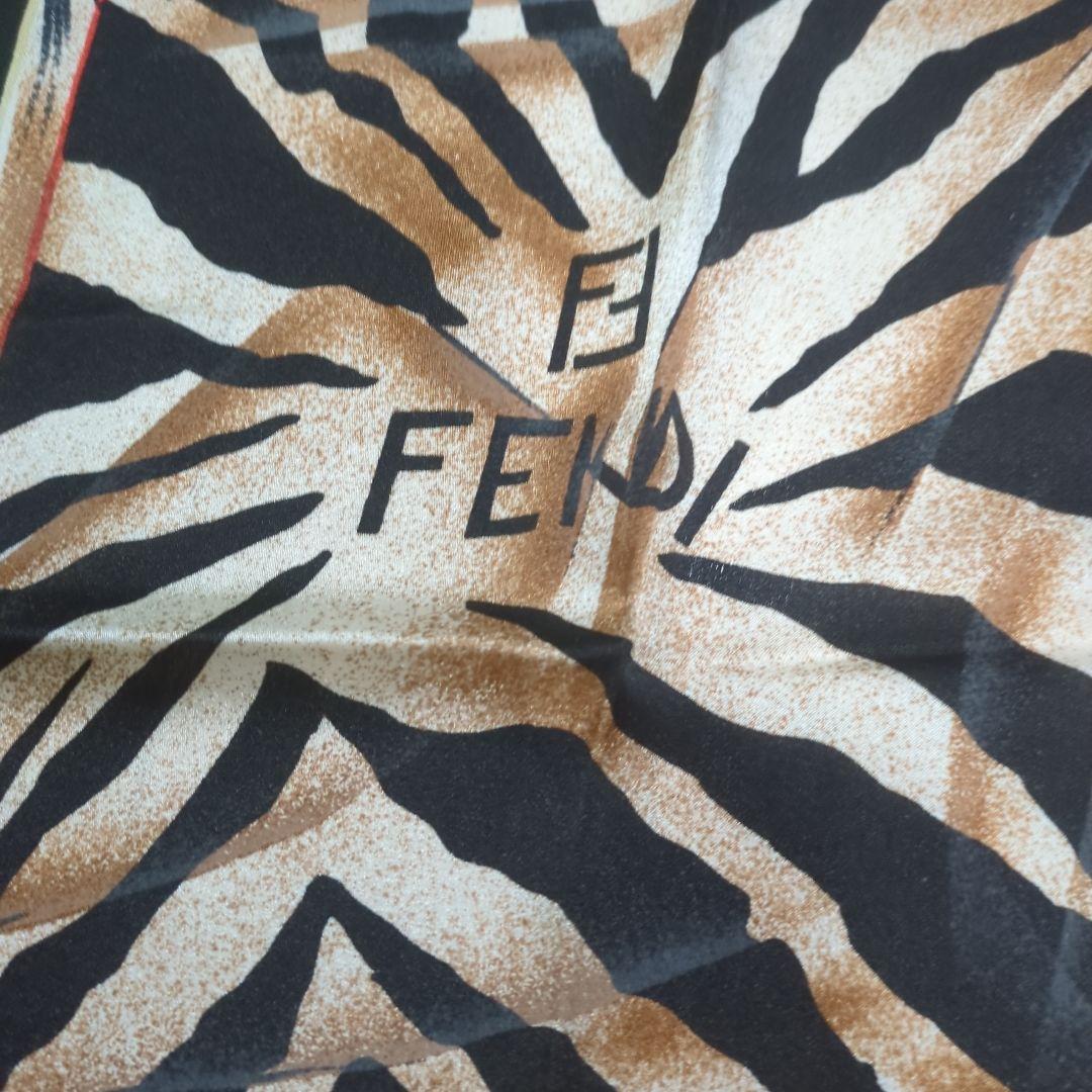 FENDI パッチワークスカーフ 約90cm x 90cm