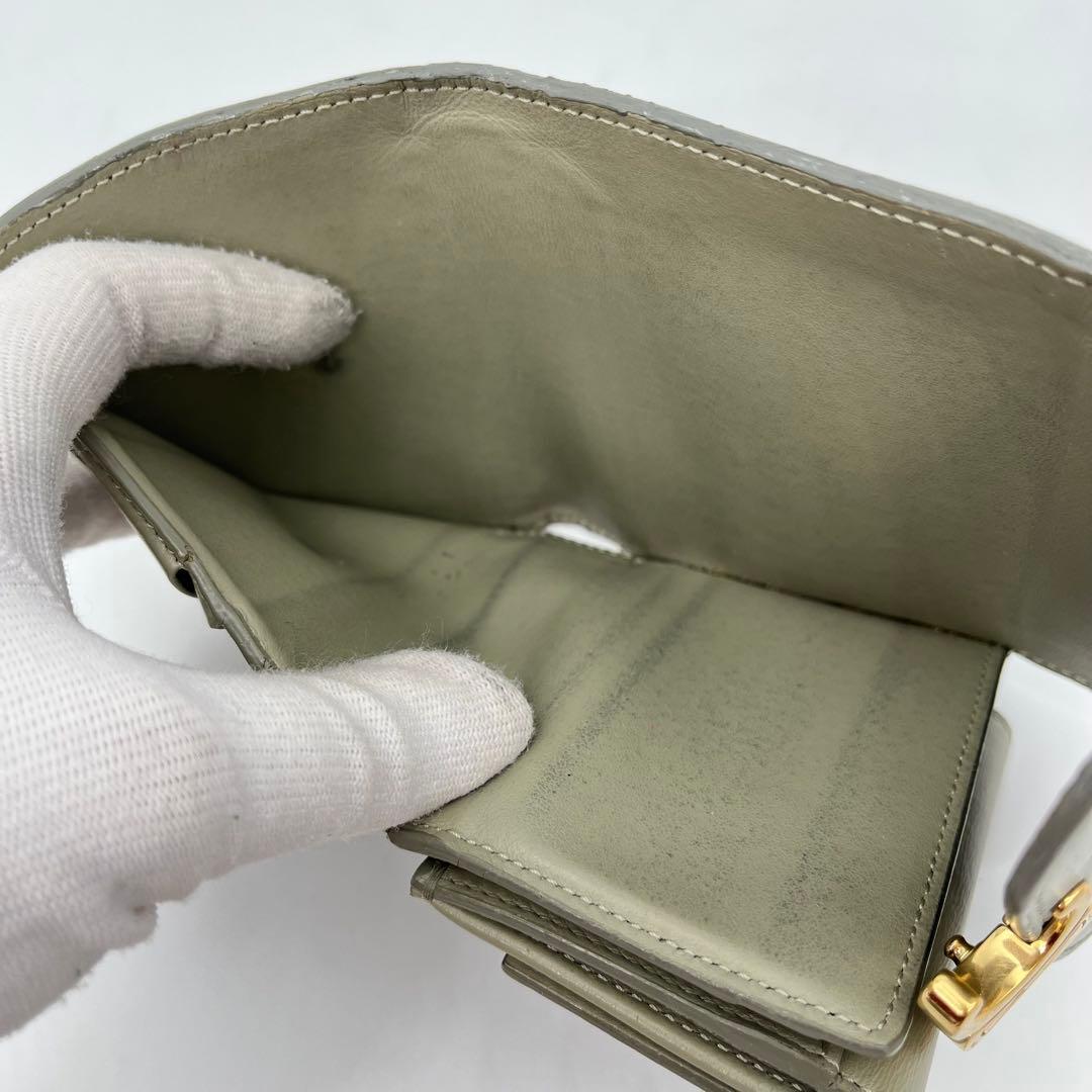 CELINE 三つ折り財布 トリオンフ ゴールド金具 スモールウォレット レザー