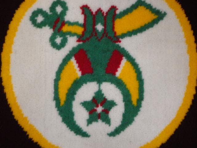 フリーメイソン★シュライン★ビンテージ★ラグ★ウォールデコ★マット★インテリア