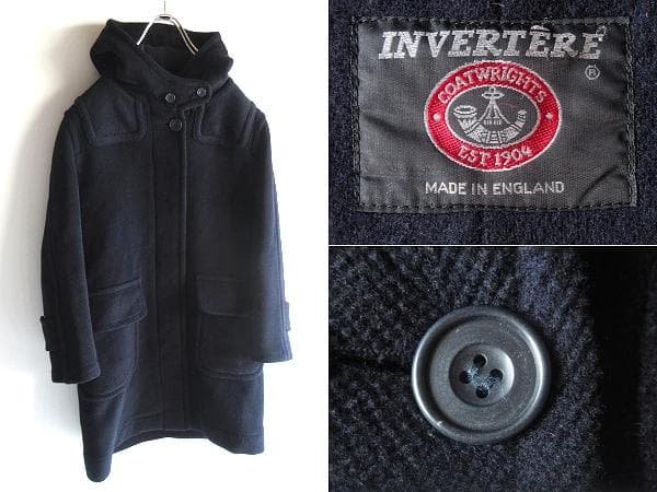 英国製 インバーティア ムーアブルック ウールへリンボーンメルトン フードコート