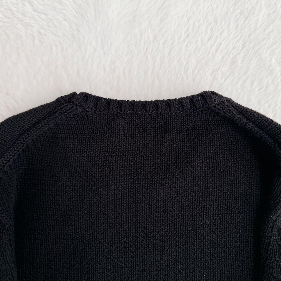 美品✨ポロゴルフ ベア ニット ゴルフベア コットン 黒 男女兼用 XS