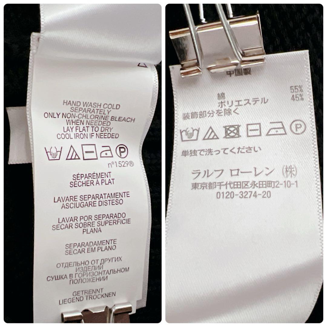 美品✨ポロゴルフ ベア ニット ゴルフベア コットン 黒 男女兼用 XS