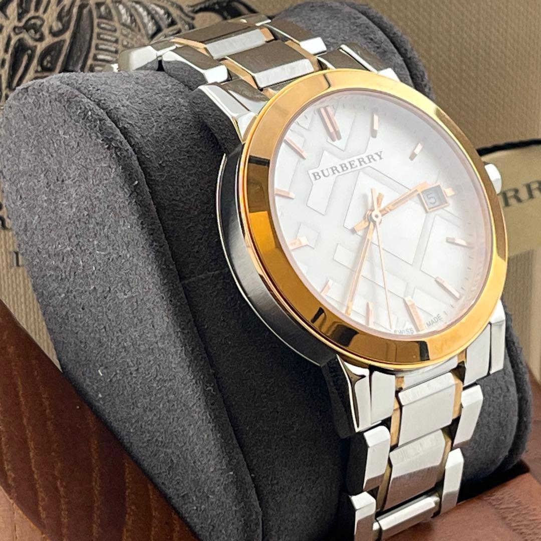 【新品未使用】　バーバリー　BU9006 クォーツ　箱付　保護フィルム付