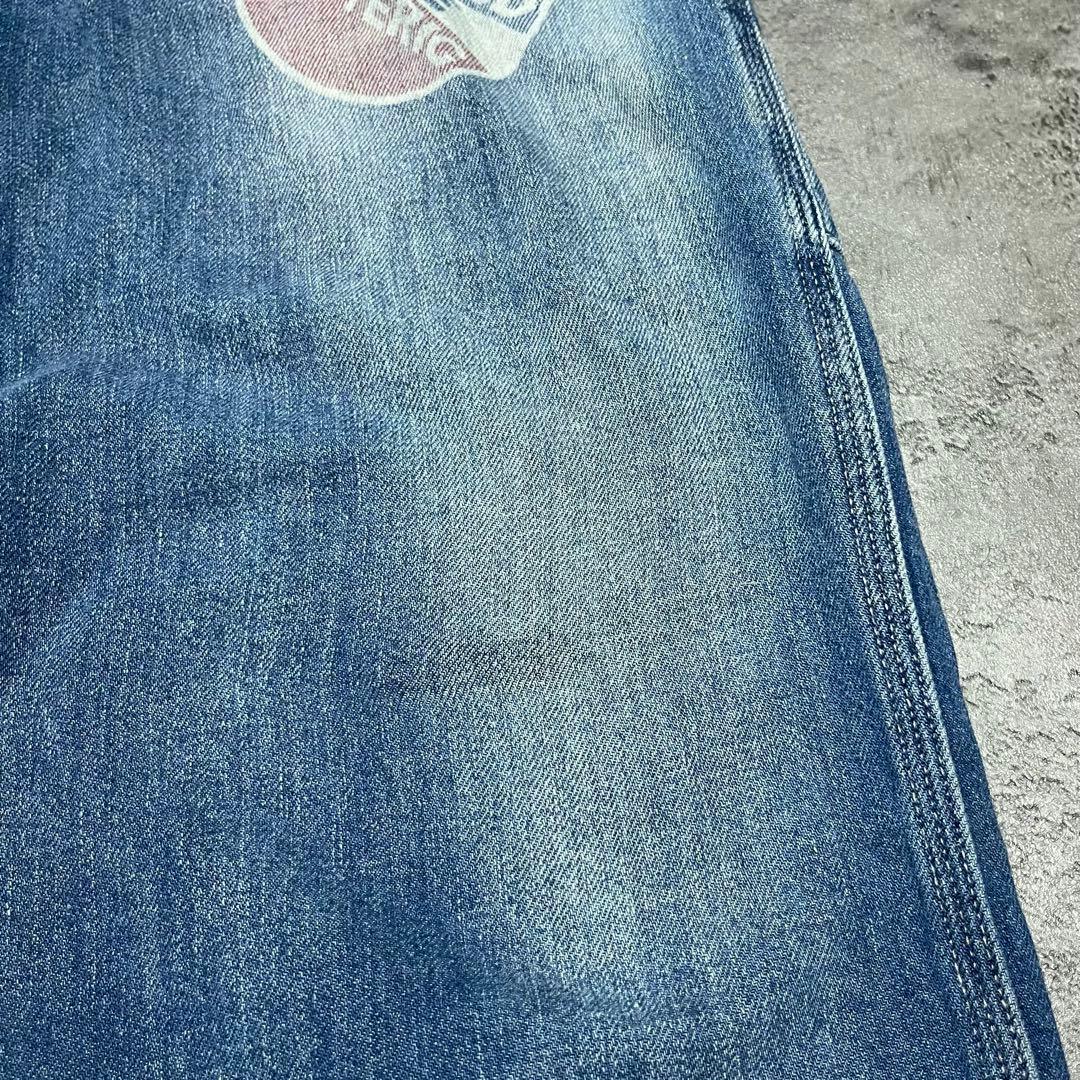 ヒステリックグラマー　プリントロゴ　デニムオーバーオール　フリーサイズ.