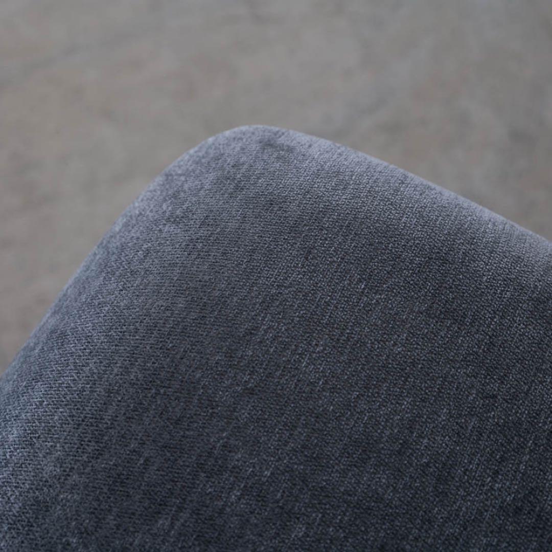 あおうみ　黒いダイニングチェア 布製クッション付き