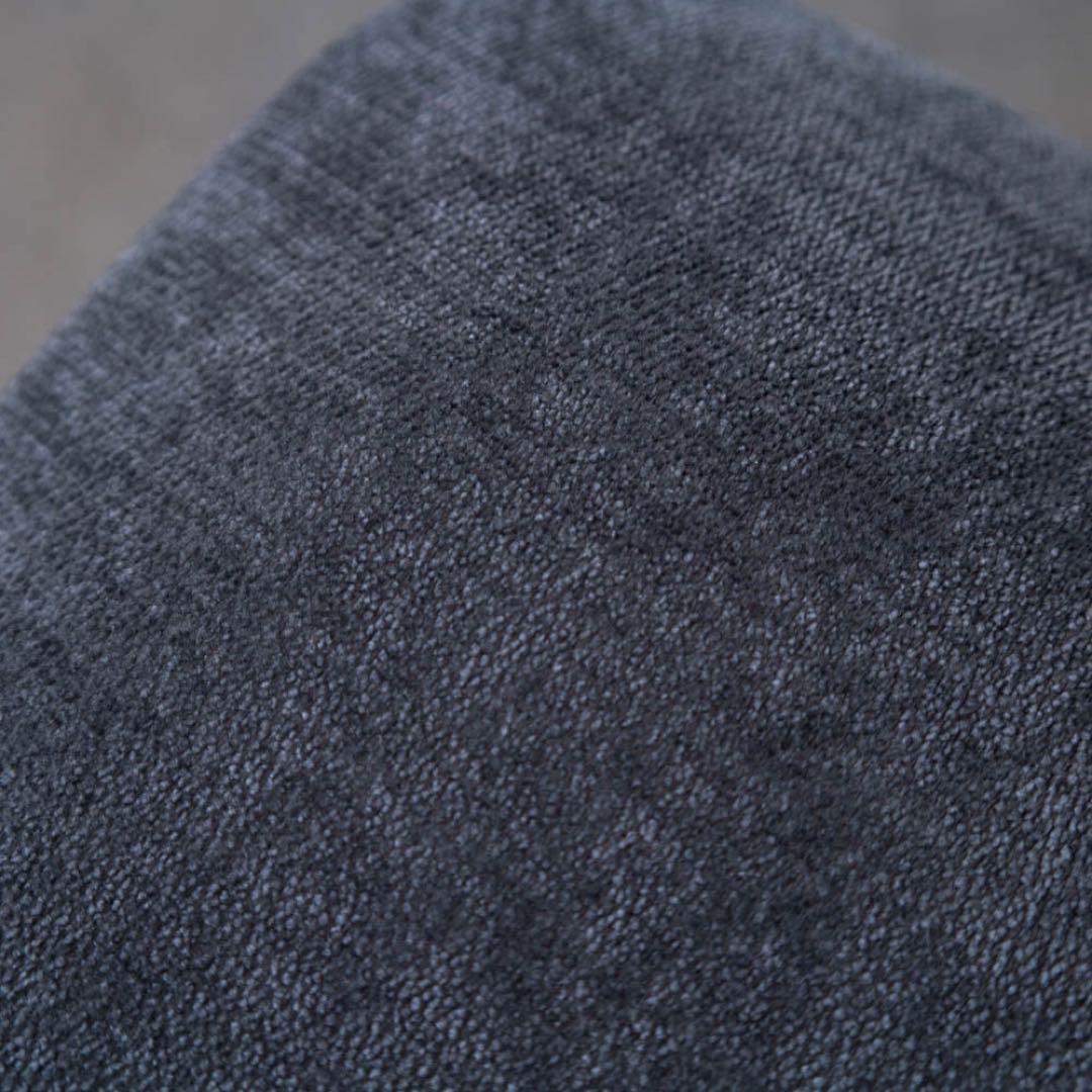 あおうみ　黒いダイニングチェア 布製クッション付き