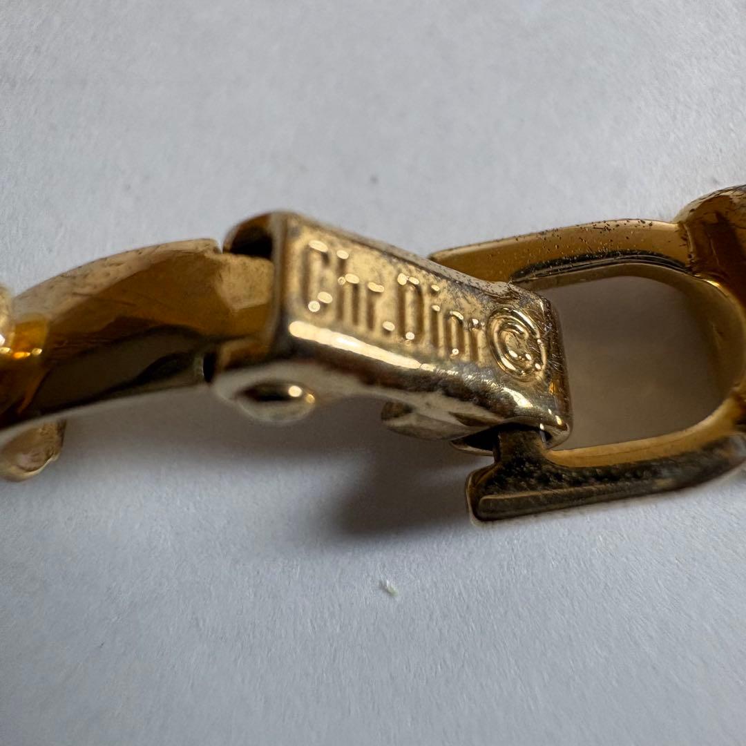 ディオール　Dior 喜平　ゴールド チェーン　ブレスレット　プレート　刻印