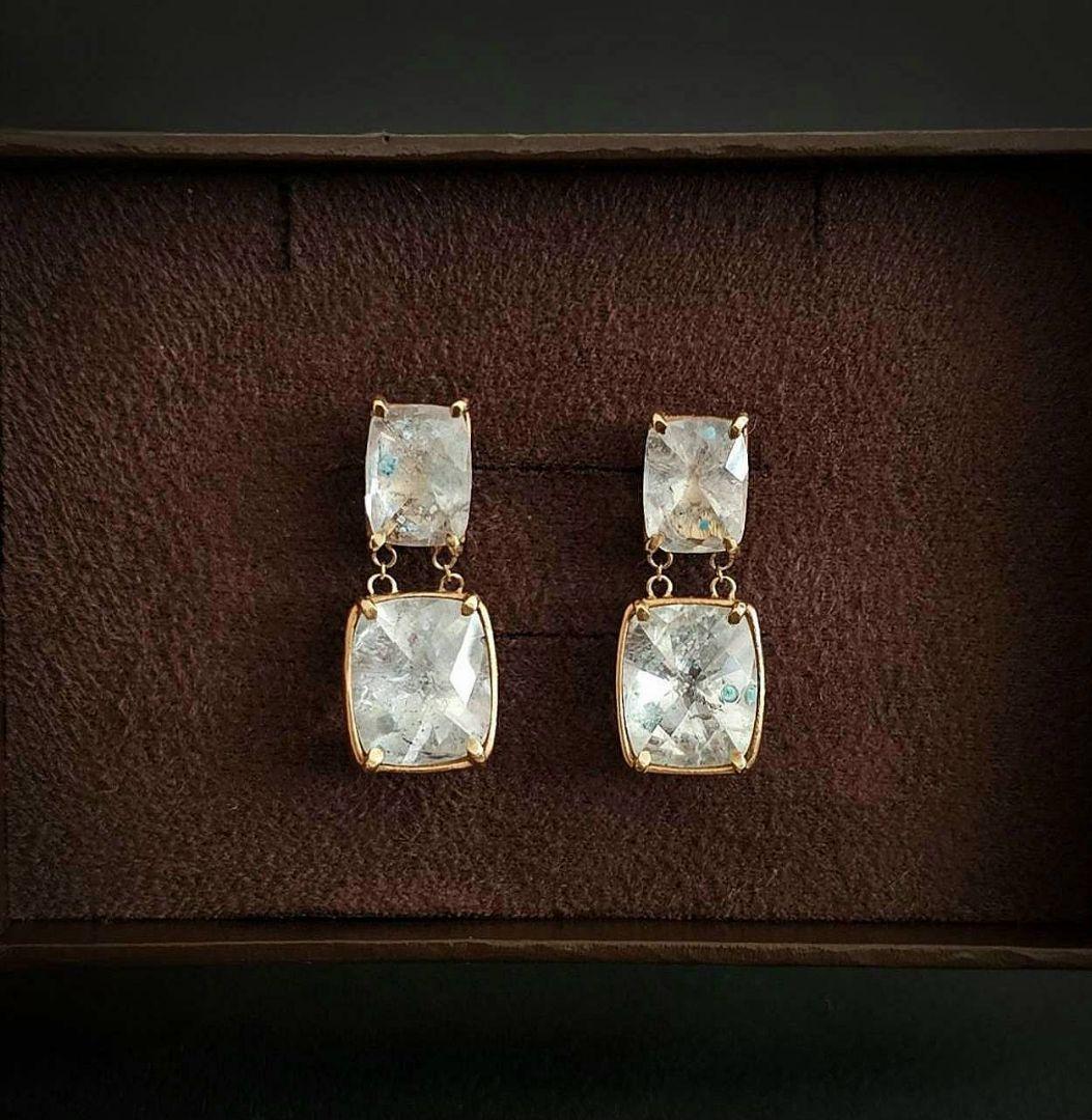 agete k10 ピンクゴールド クリアストーン ピアス