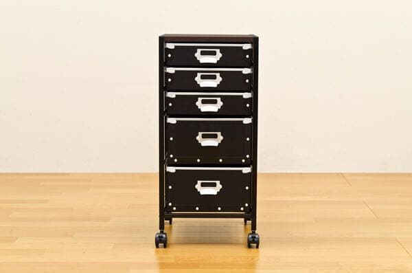 9. Popan　収納チェスト　5段　BK/BR/RD/WH