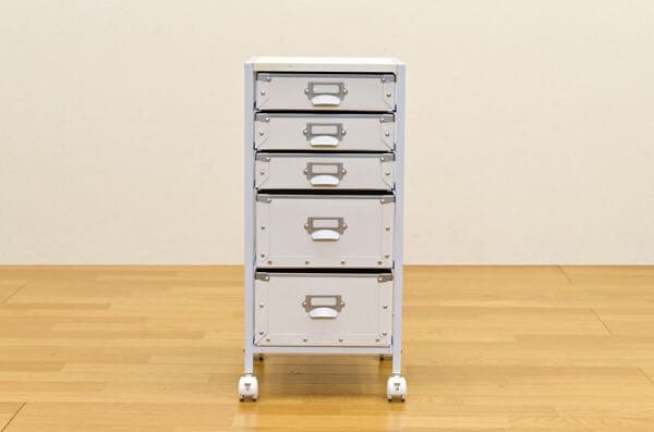 9. Popan　収納チェスト　5段　BK/BR/RD/WH