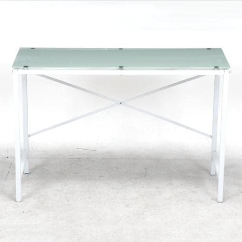 《新品・送料無料》ワークデスク ガラストップ 110×45cm ホワイト