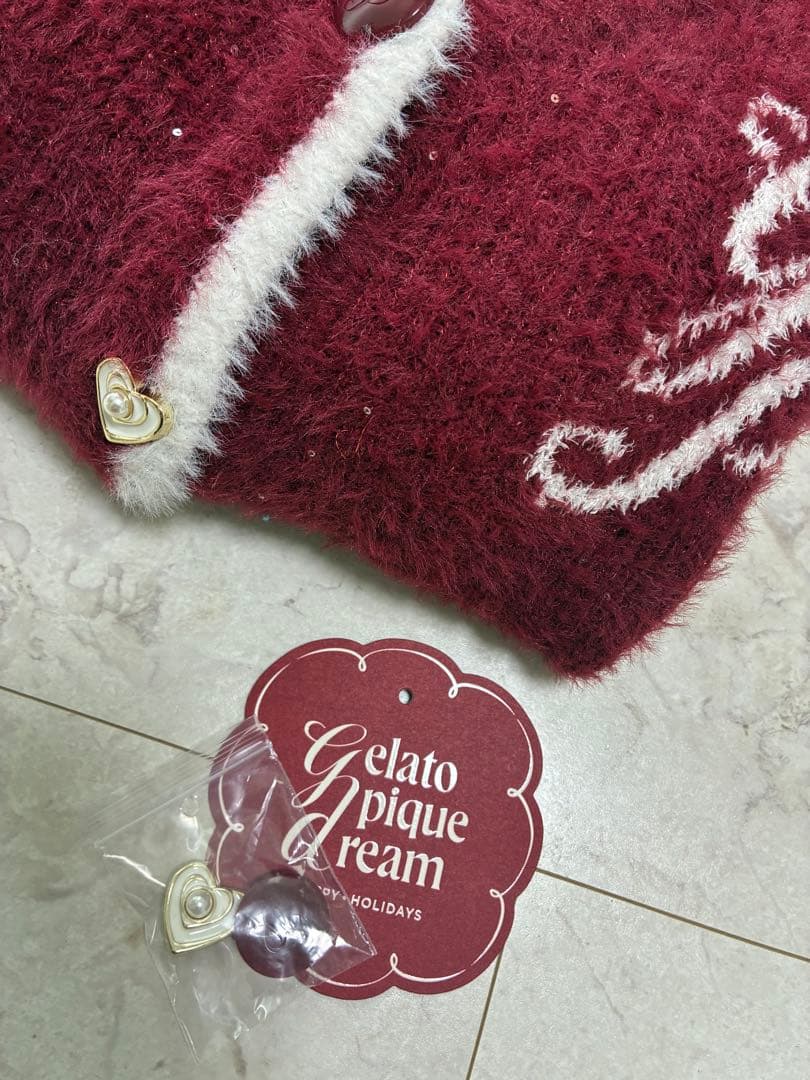 Gelato Pique ラメフェザーカーディガン 新品