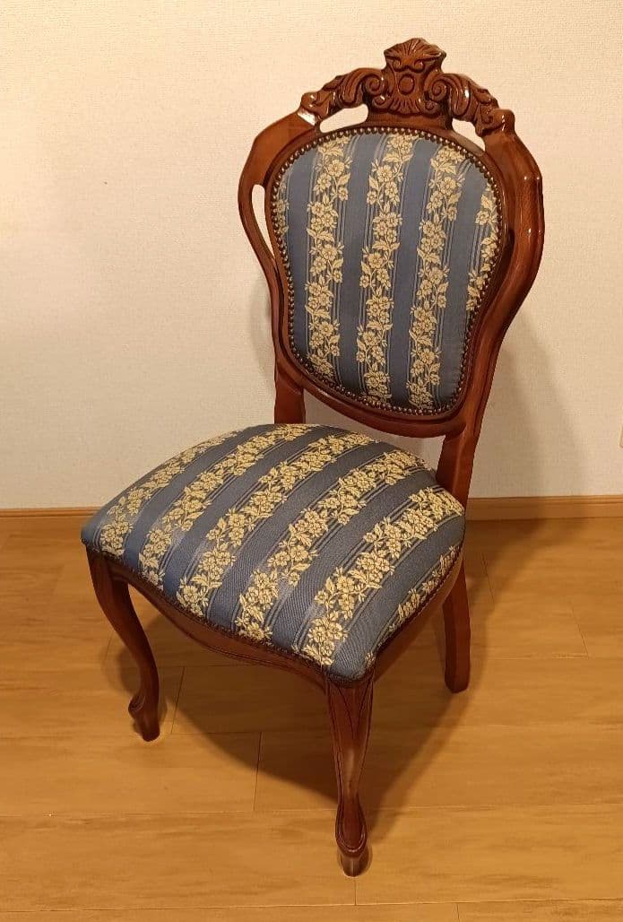 イタリア高級アンティーク調家具 ダイニングチェア リビングチェア 猫脚 B