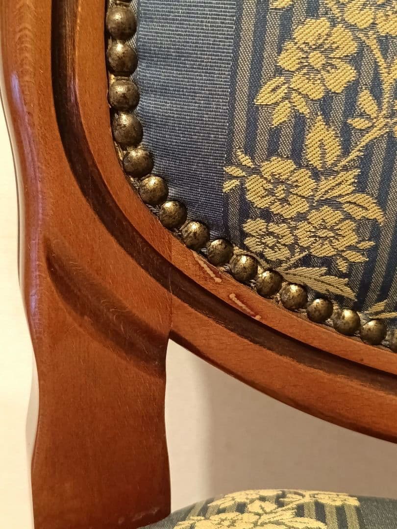 イタリア高級アンティーク調家具 ダイニングチェア リビングチェア 猫脚 B