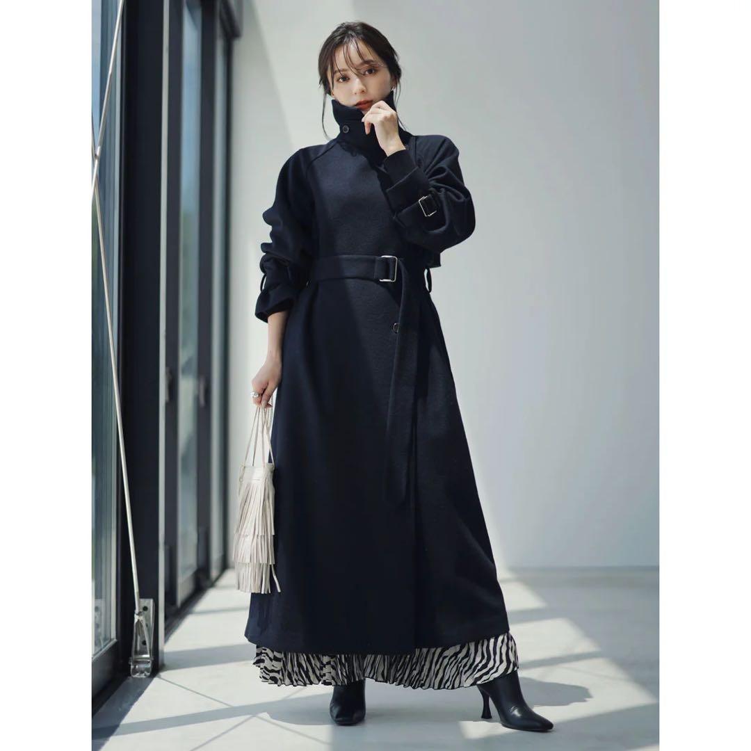 anuans アニュアンス　ウールトレンチコート(navy)
