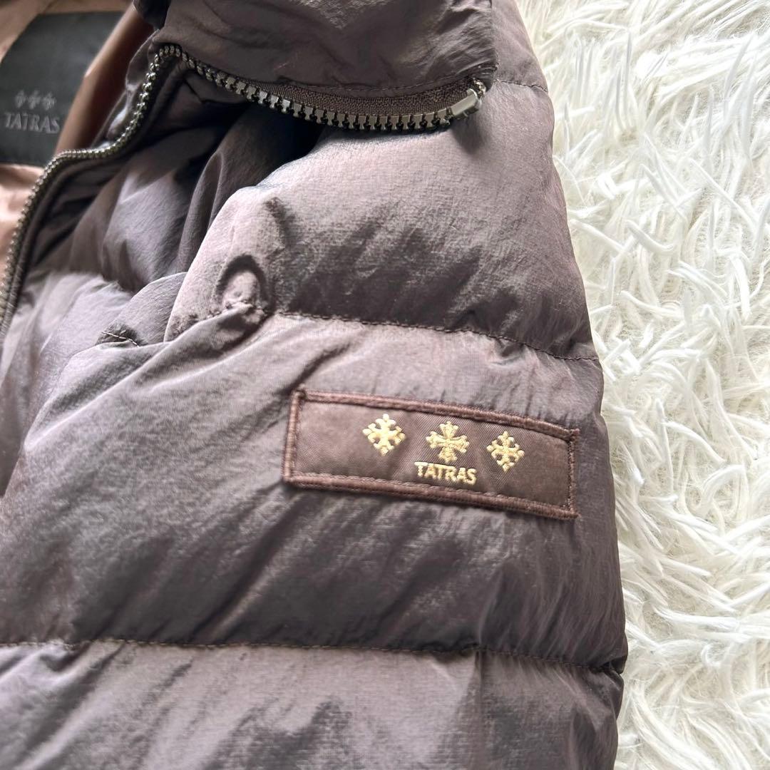 【極美品 希少XL】TATRAS タトラス　ダウンコート　ポリテアマ　ブラウン