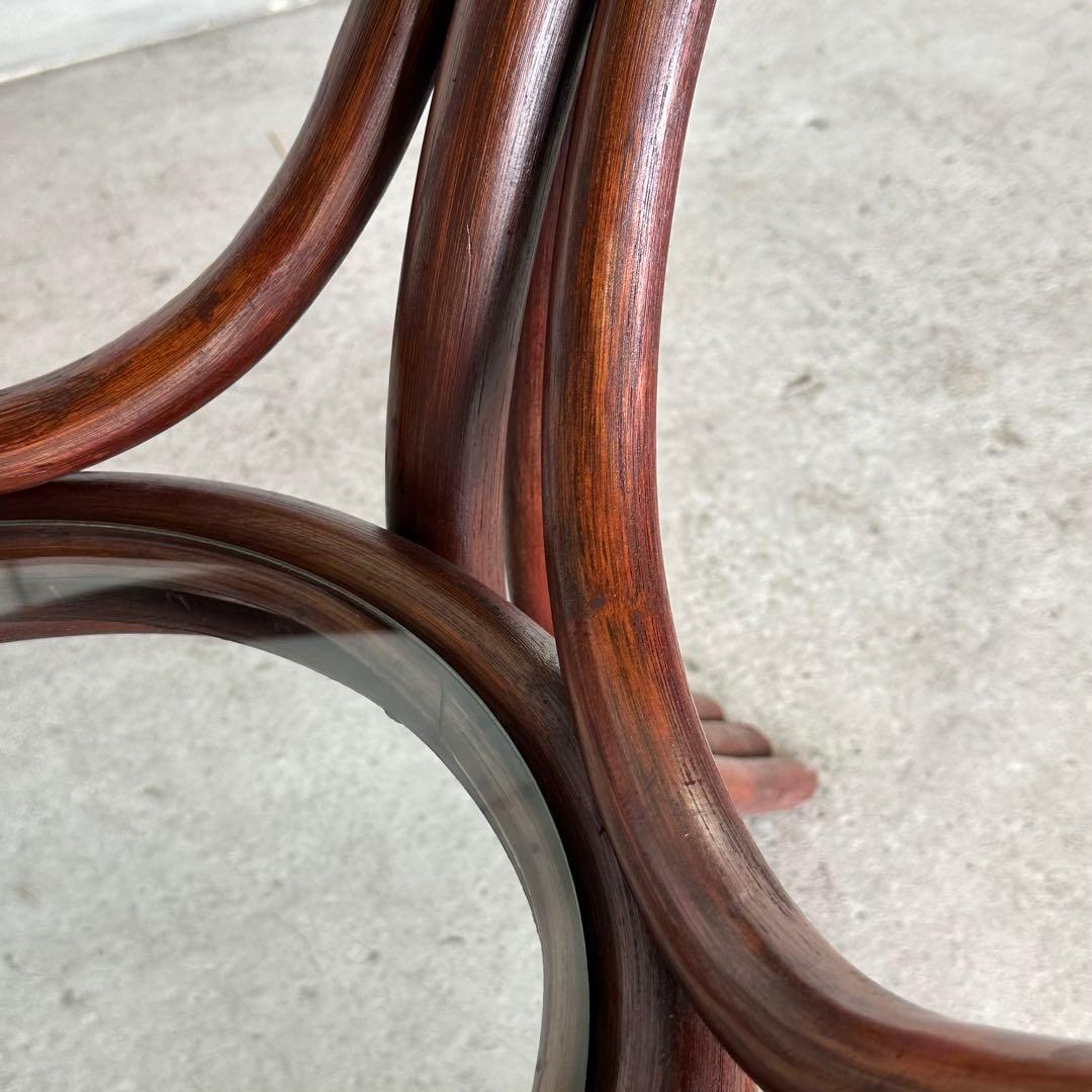 ꧁オールドラタン꧂ 90s大型 ガラステーブル 直径91cm リゾート モダン