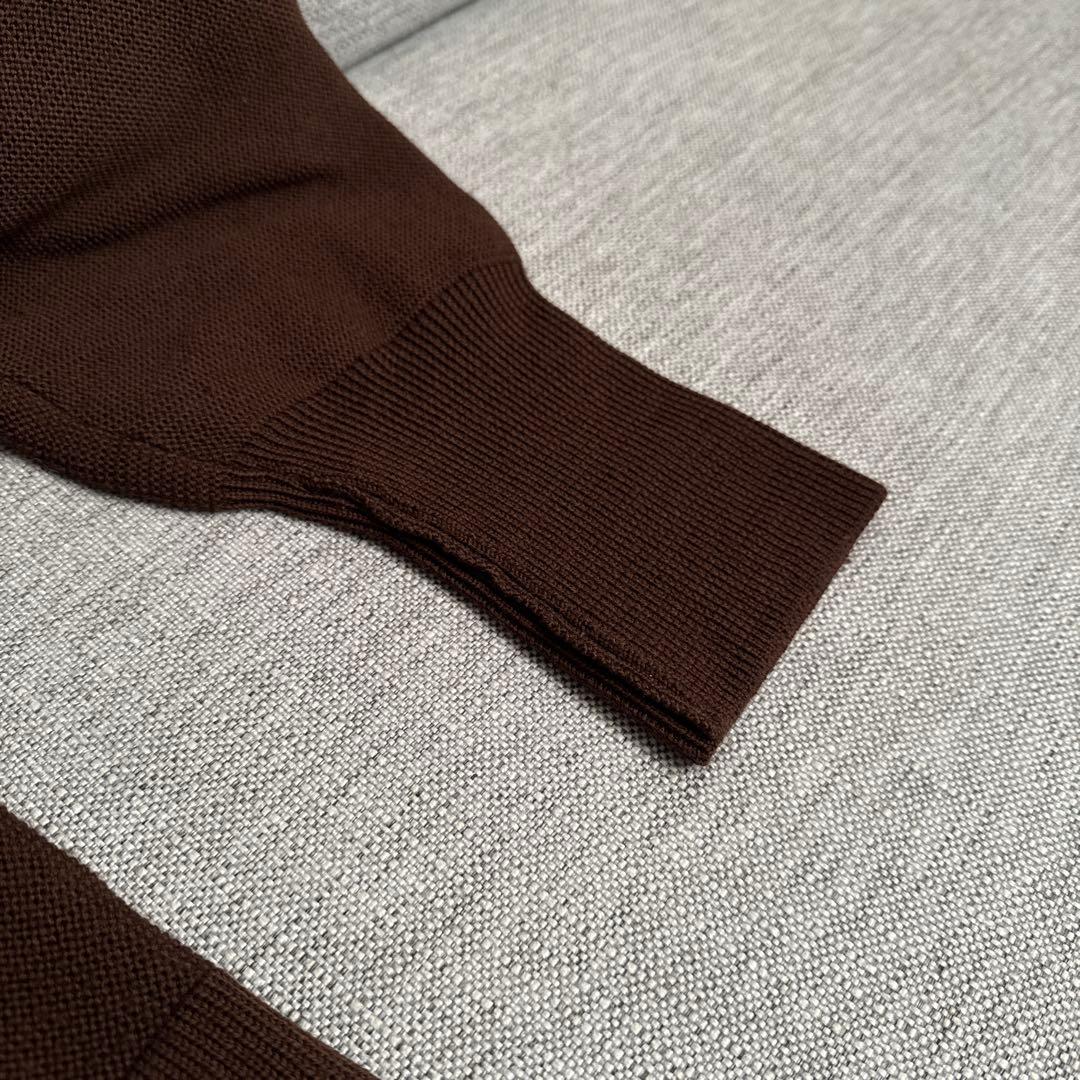 【最終価格】needles ブラウン Vネック カーディガン 刺繍入り