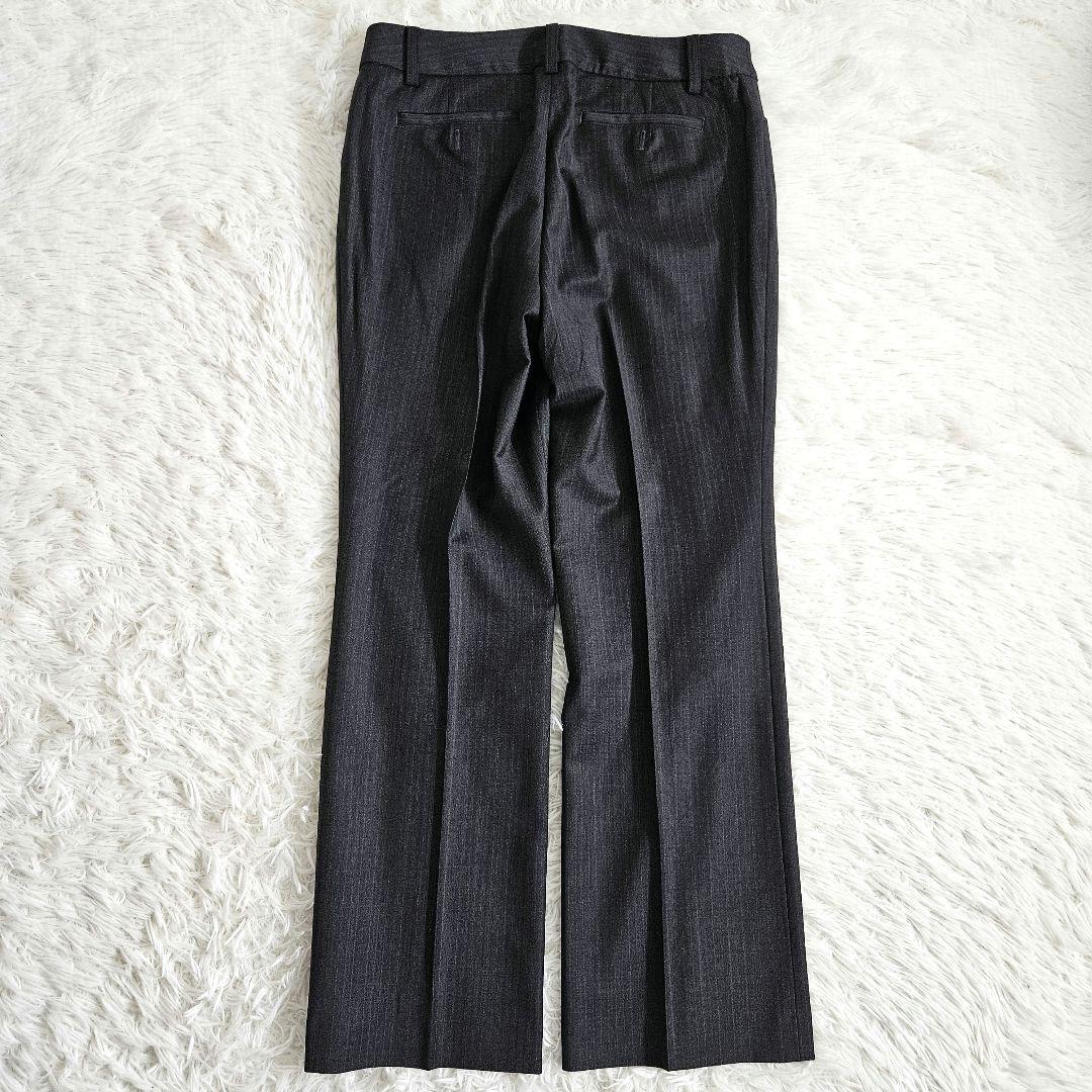 23区　パンツセットアップ　グレー　ストライプ　大きいサイズ