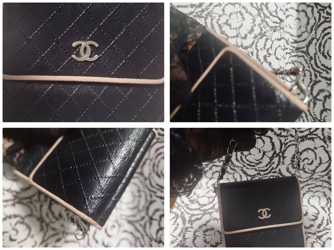 くりちゃんです。シャネル　マトラッセ　ピコローレ　ダブルカラー　折り財布