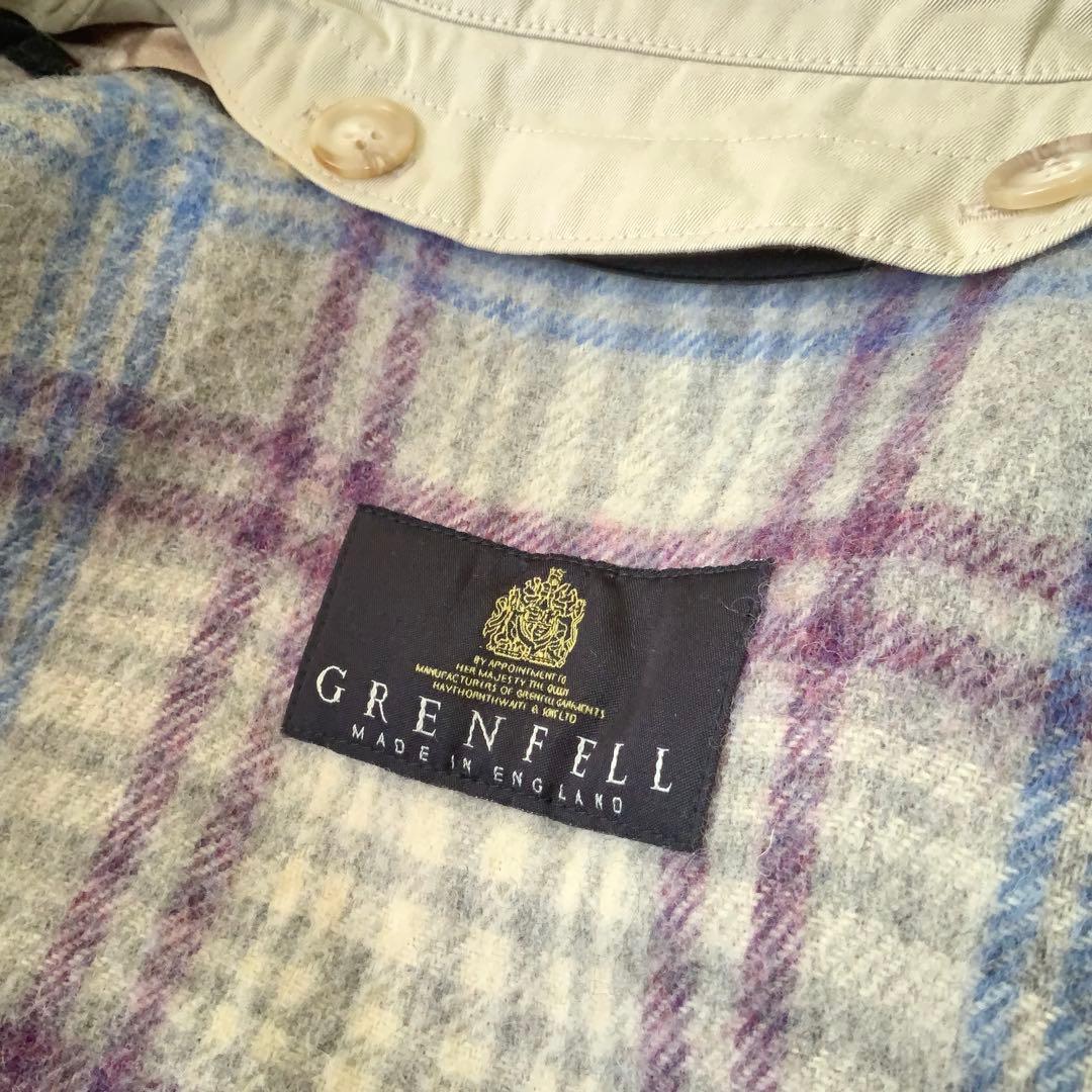 GRENFELL グレンフェル トレンチコート 36 英国製 黒タグ カーキ