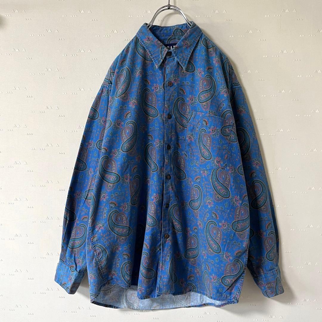 古着 90's オールド GAP ペイズリー柄 総柄シャツ シャツ