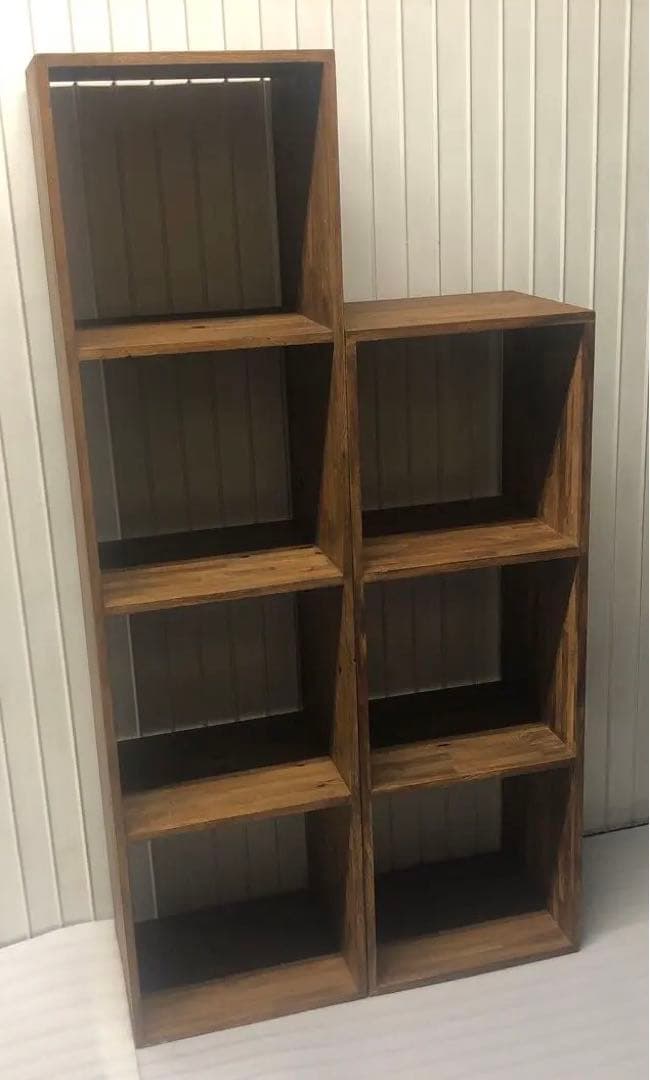 オープンシェルフ チーク古材ラック4段