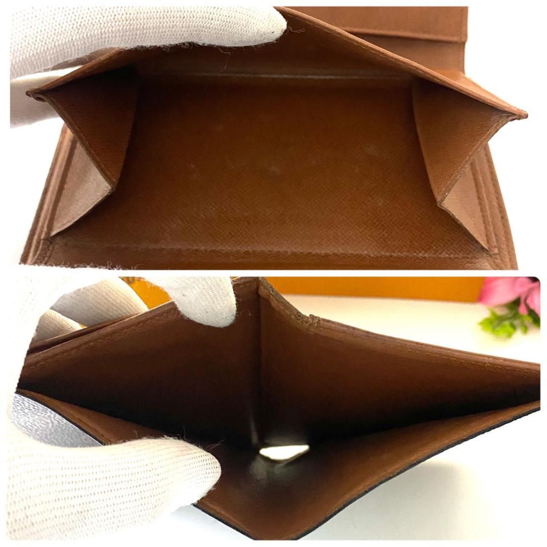 ルイ ヴィトン◎ポルトトレゾール エテュイパピエ モノグラム 三つ折り財布 茶色