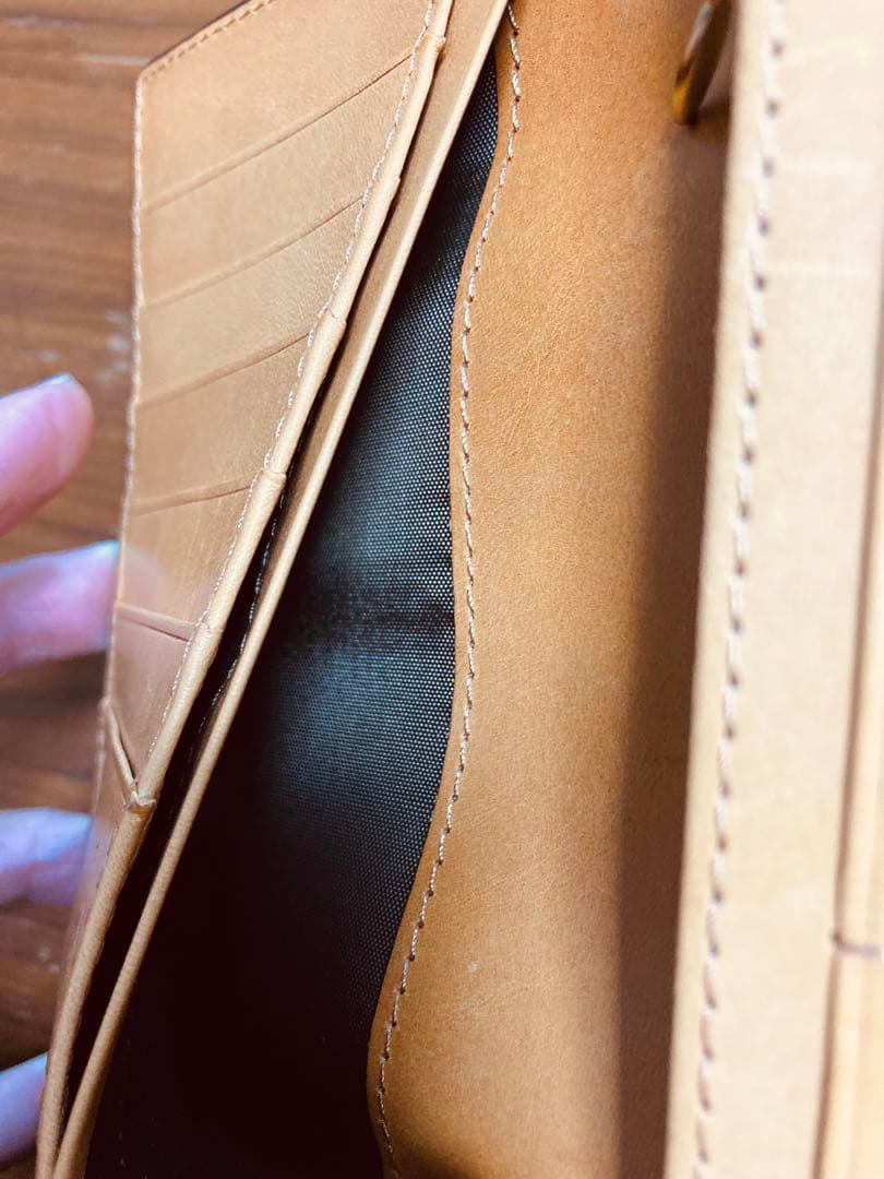 【未使用】ロカド シェルコードバン 長財布 ライトブラウン