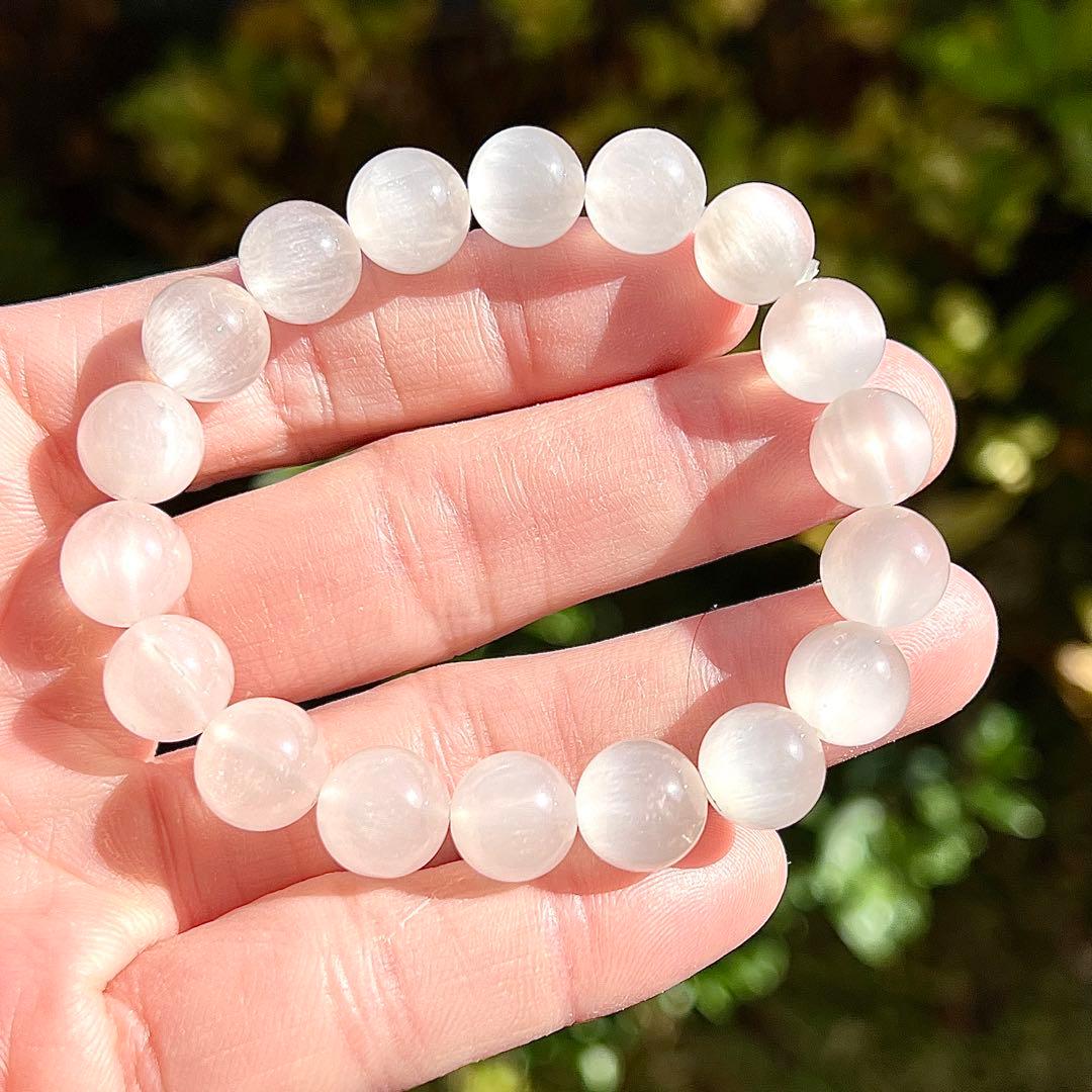 最高級　針並みが綺麗　ホワイトサゲニティッククォーツブレスレット 3