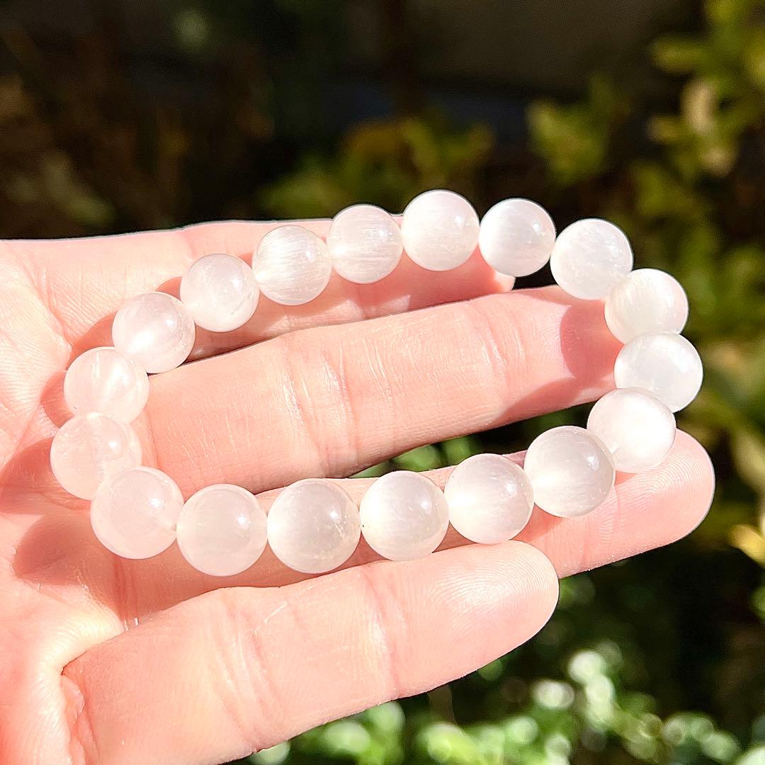 最高級　針並みが綺麗　ホワイトサゲニティッククォーツブレスレット 3