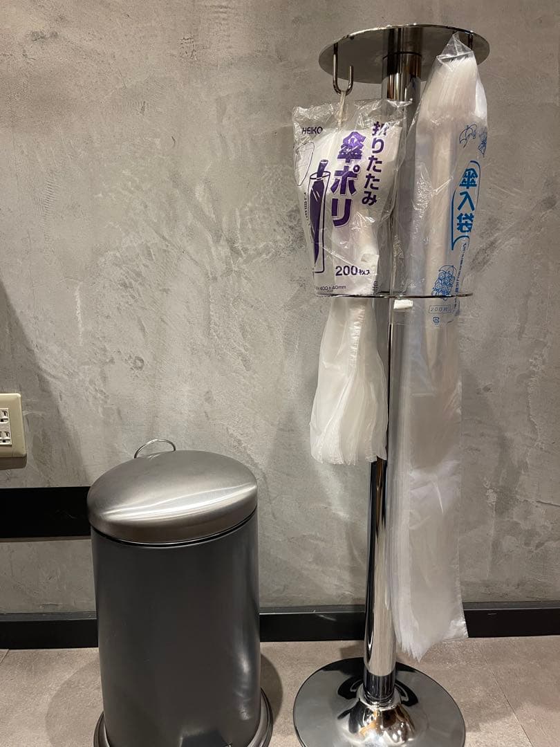 ステンレス製 傘袋スタンドセット