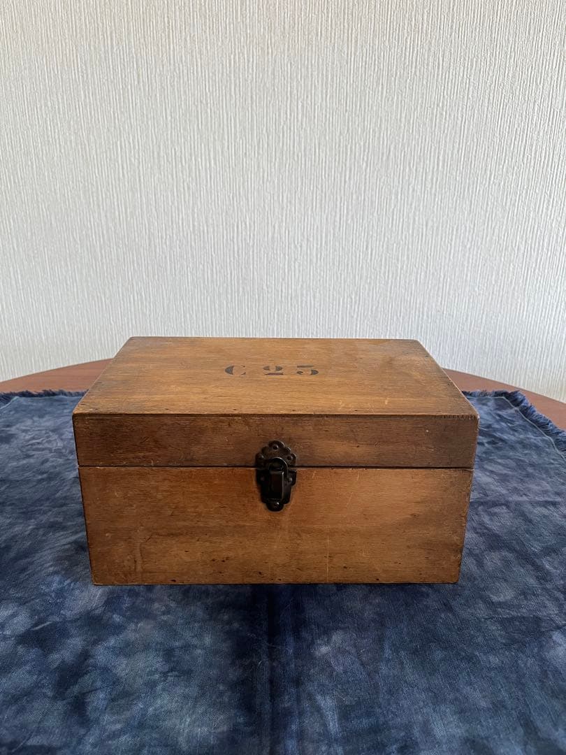 アンティーク雑貨 france vintage stencil wood box