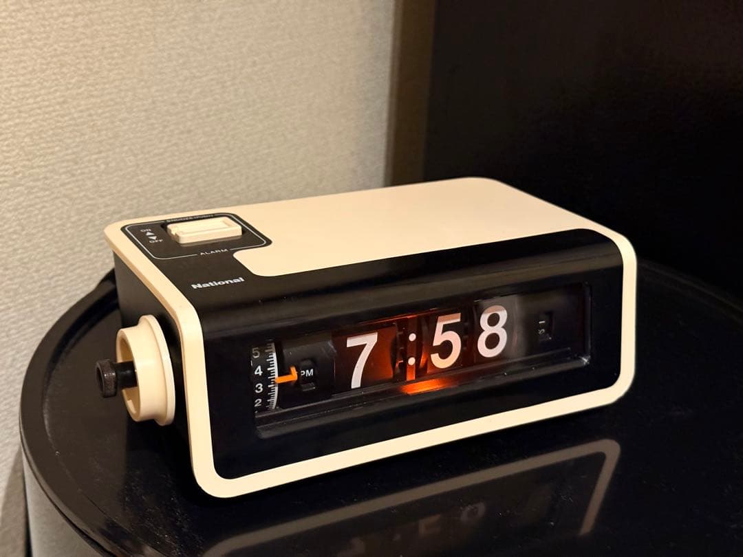 ナショナル 昭和レトロ ヤングスヤスヤ パタパタ時計