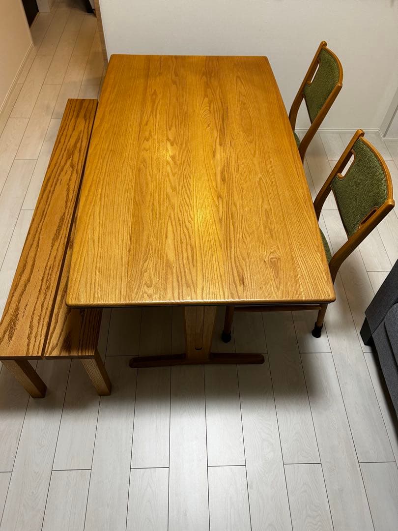 オーク材 ダイニングテーブルと椅子セット