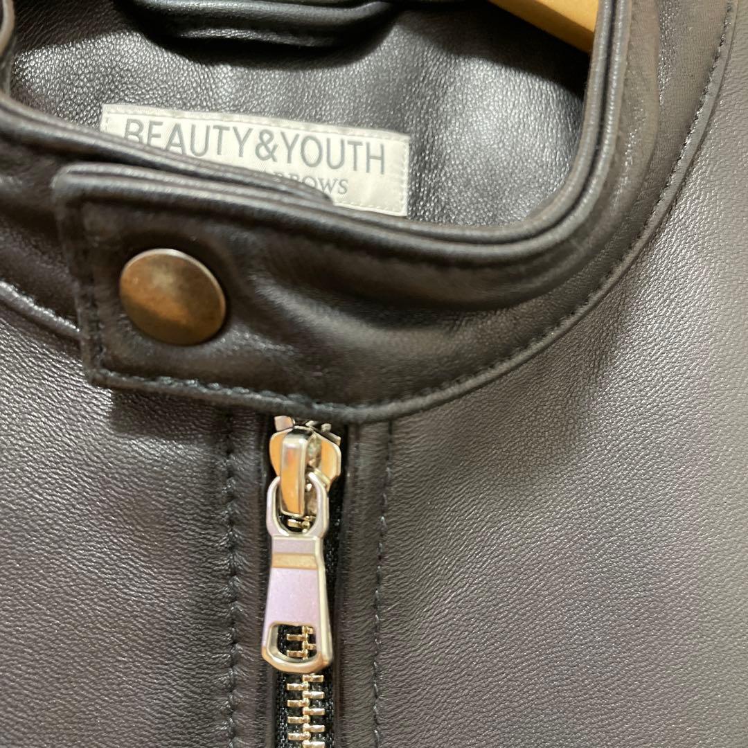 BY シープレザー シングル ライダースジャケット