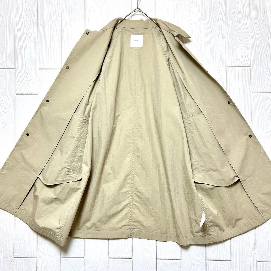 2024スピックアンドスパン コットンナイロン ステンカラーテントコート