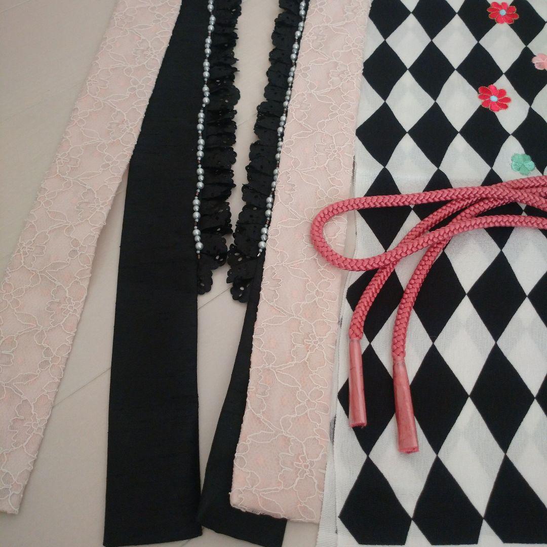 新品未使用 重ね襟 帯揚げ 帯締め 飾り5点　モダン くすみカラー 振り袖 袴❣️