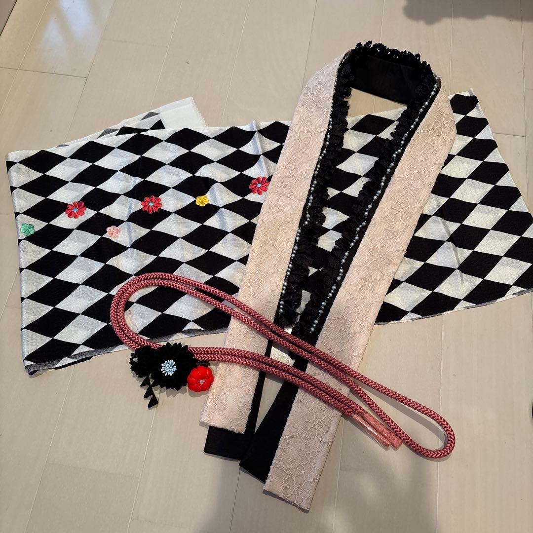 新品未使用 重ね襟 帯揚げ 帯締め 飾り5点　モダン くすみカラー 振り袖 袴❣️