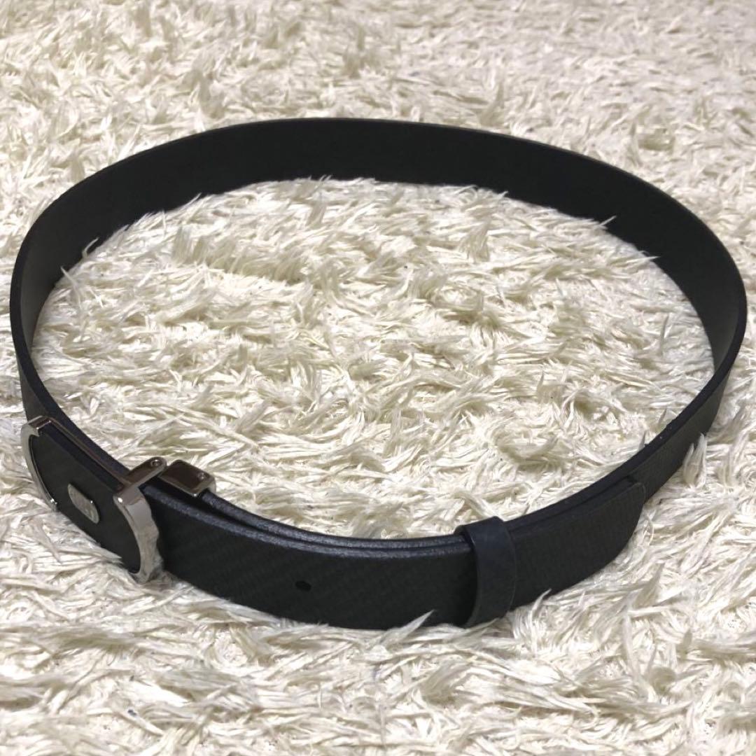 未使用✨ダンヒル　レザーベルト　ロゴ　ブラック