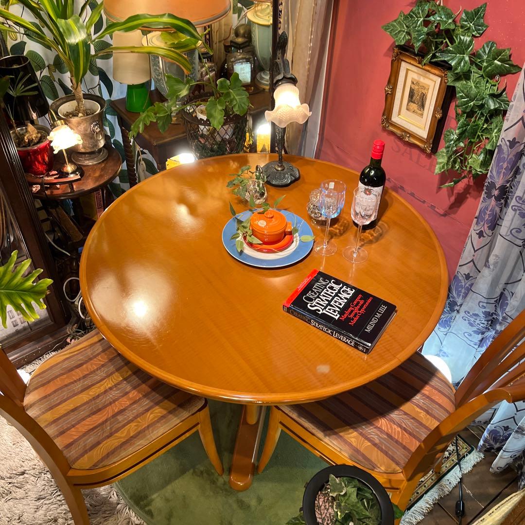 ゆ引き取り価格　カリモク　チターノ　スタイリッシュモダン　ラウンドテーブル