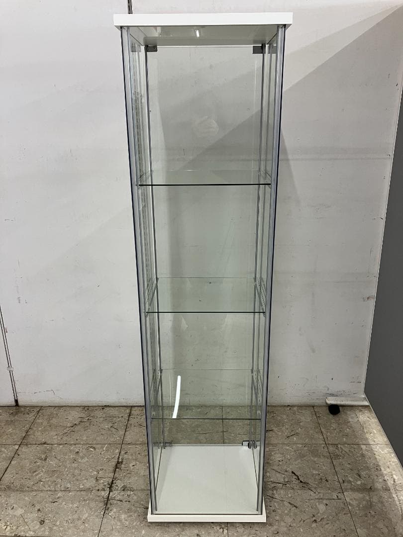 IKEA ガラスショーケース 飾り棚 DETOLF ホワイト
