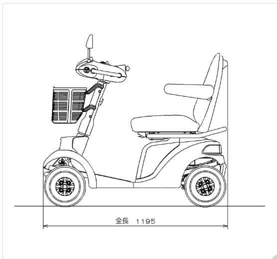 まつ　スズキ　セニアカー　ブルー　ステッキホルダー付